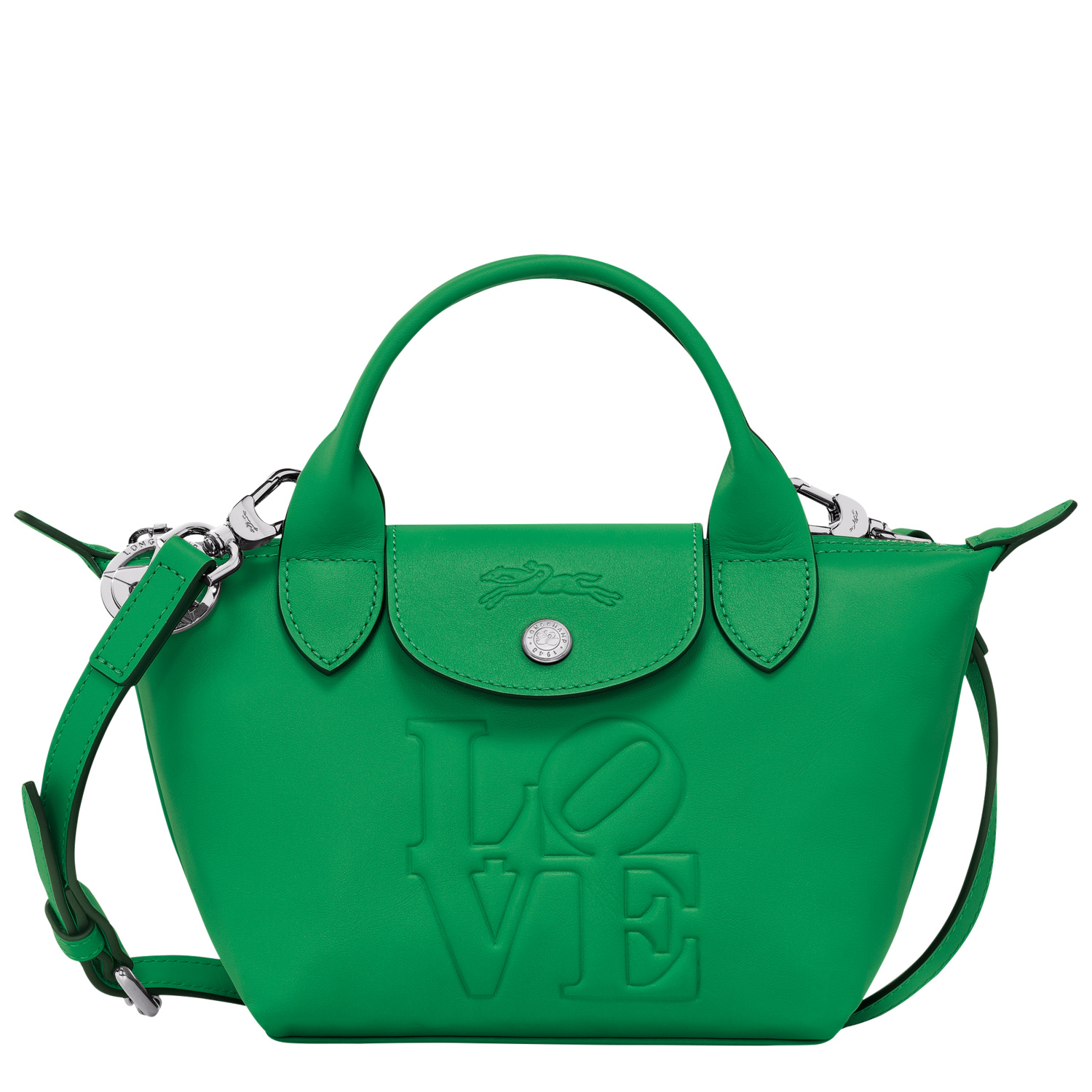 Longchamp Handbag Xs  X Robert Indiana In Vert