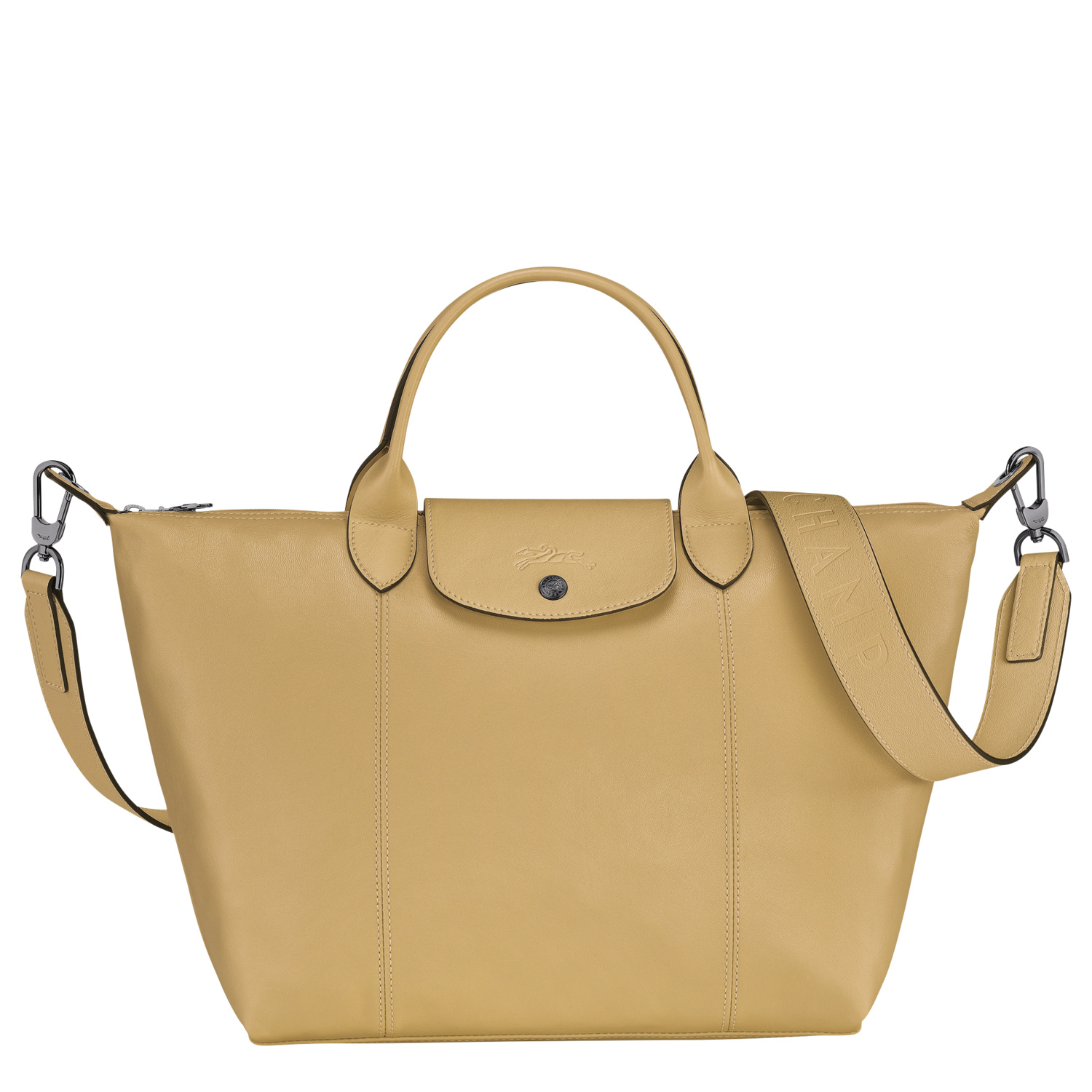 Longchamp Top Handle Bag M Le Pliage Cuir In Desert ModeSens