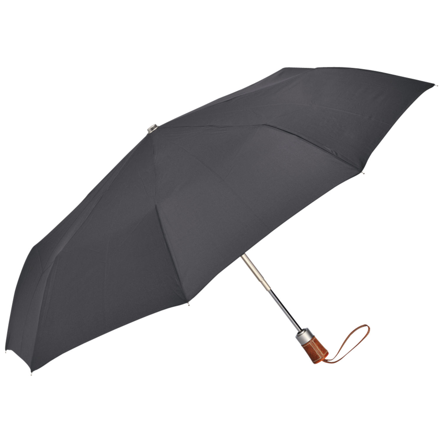 Longchamp Retractable Umbrella Le Pliage In Gun Metal