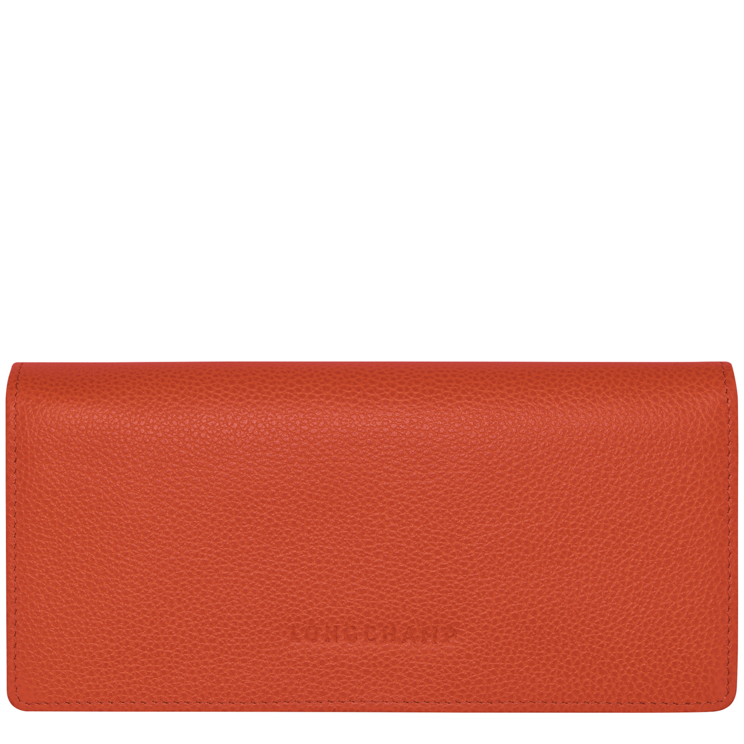 Shop Longchamp Continental Wallet Le Foulonné In Paprika