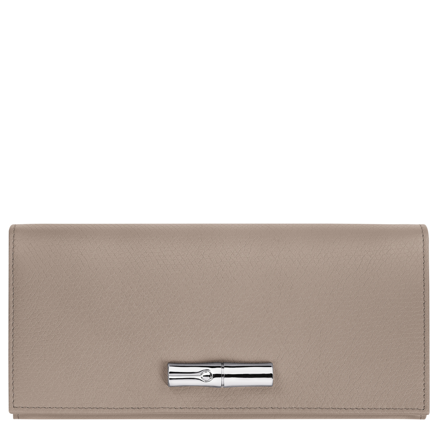 Longchamp Flap Wallet Le Roseau In Gray