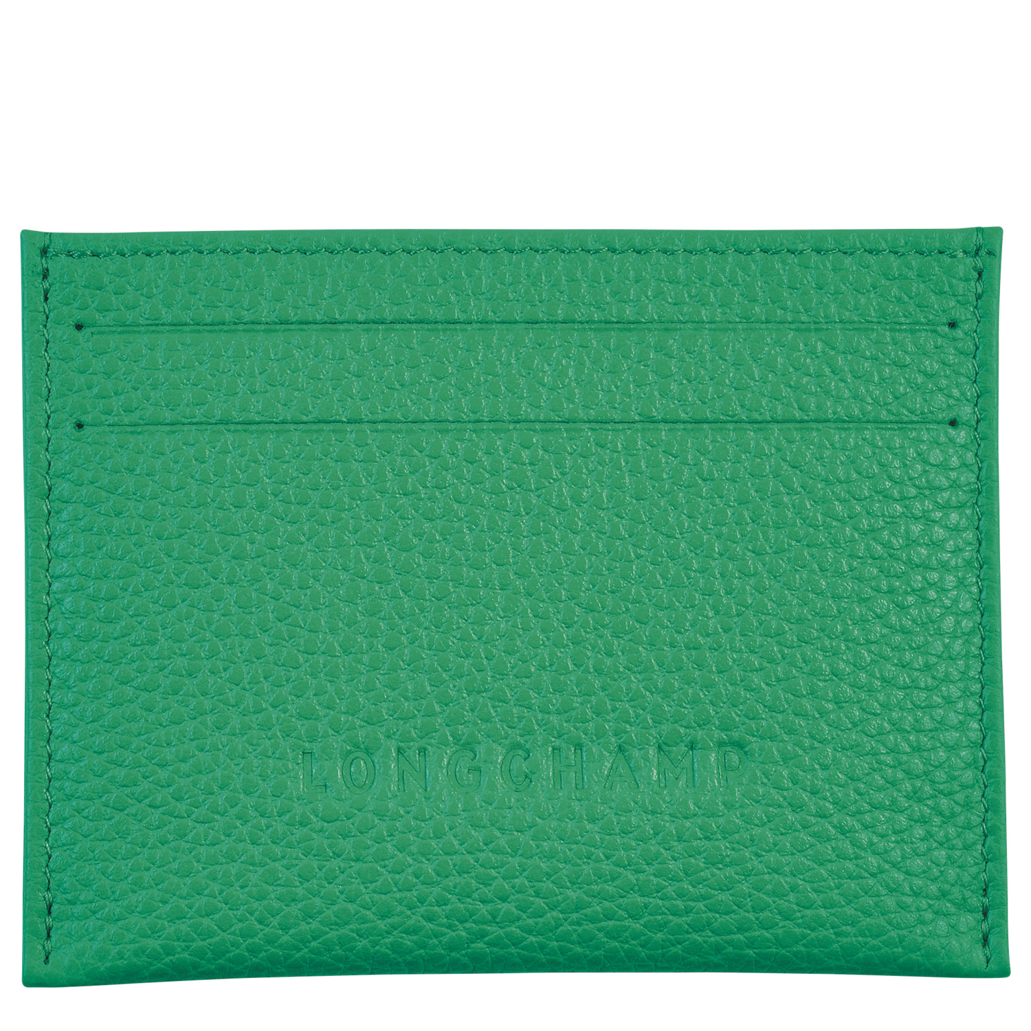 Shop Longchamp Porte-carte Le Foulonné In Green