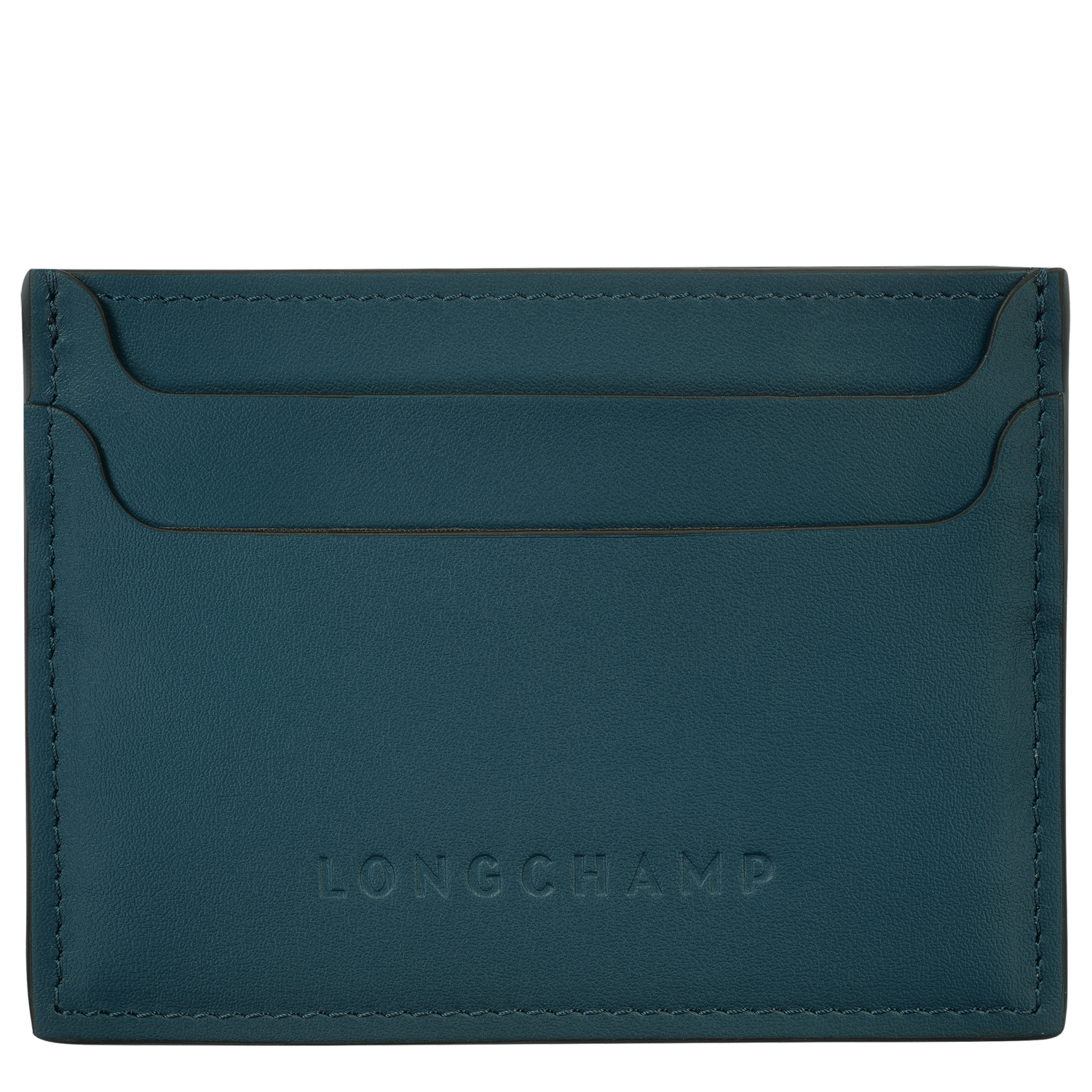 Longchamp Card Holder Le Foulonné In Blue