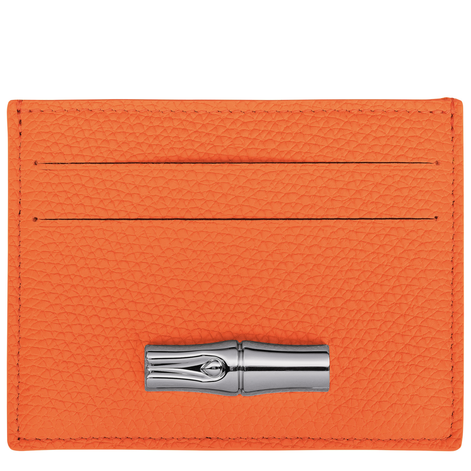 Longchamp Card Holder Le Roseau In Orange