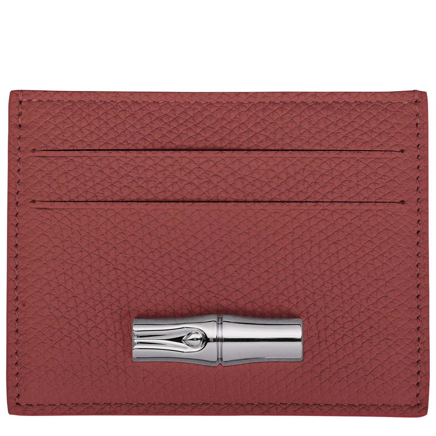 Longchamp Card Holder Le Roseau In Burgundy