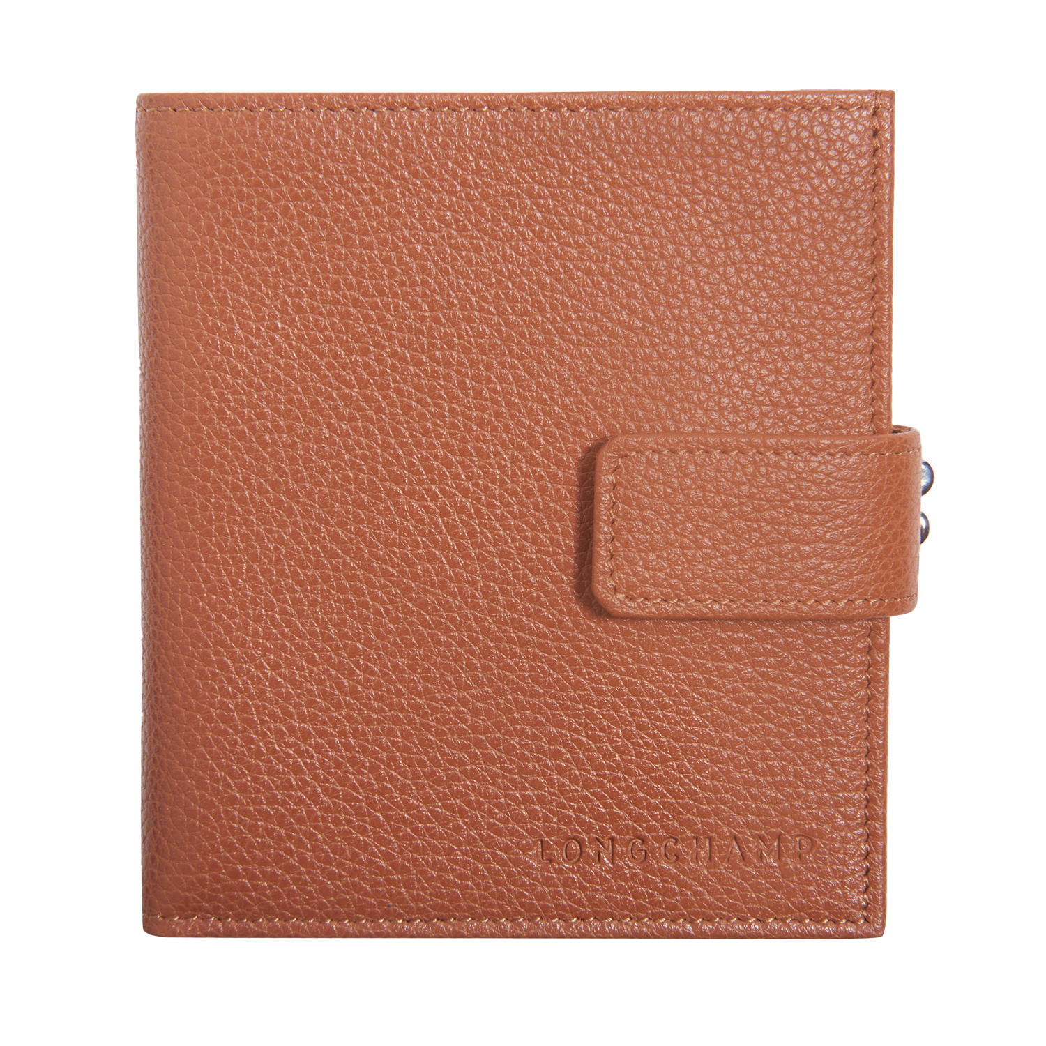 Longchamp Compact Wallet Le Foulonné In Caramel